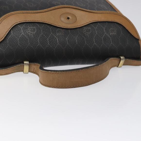 DIOR Honeycomb Canvas Hand Bag Pvc Black - Picture 7 of 12